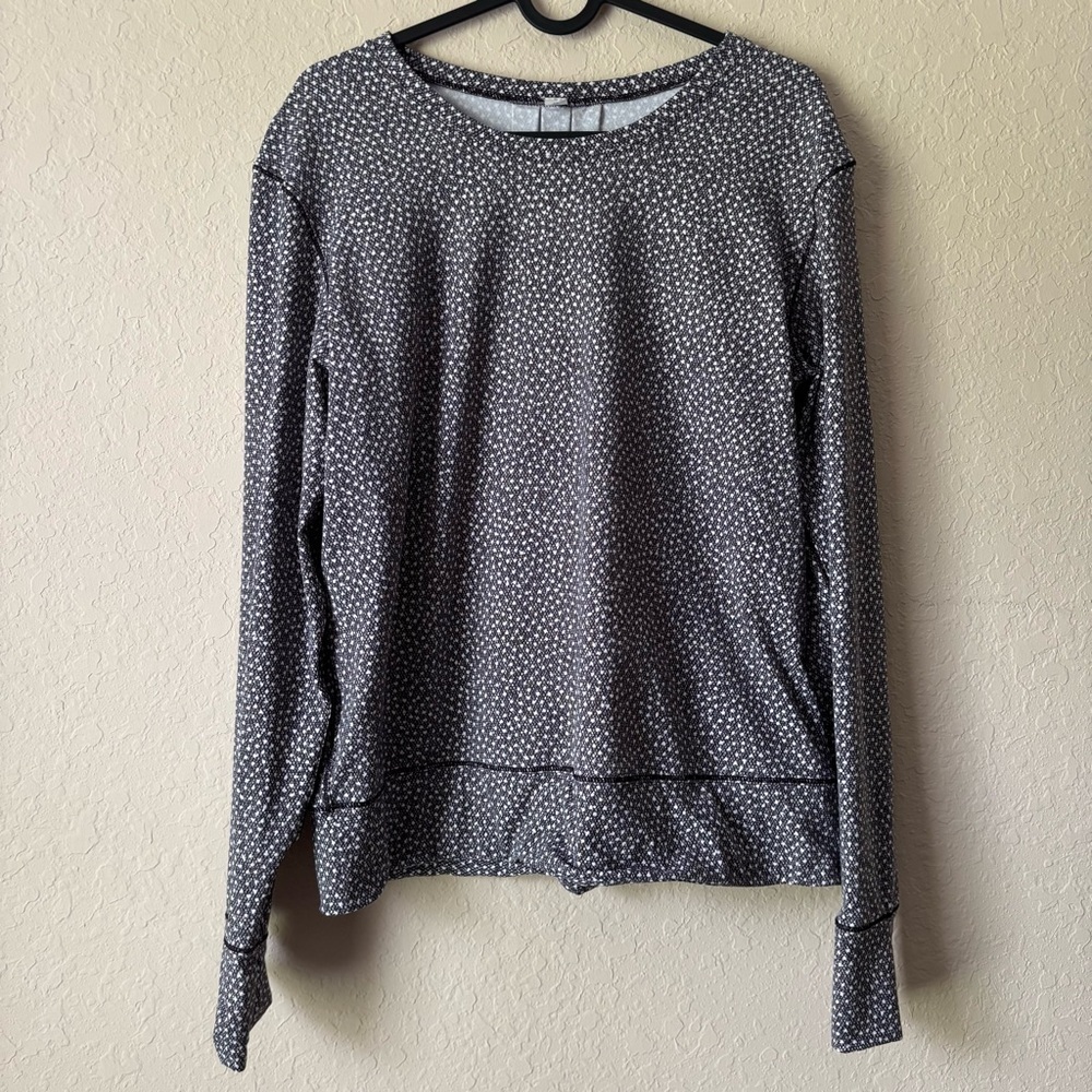 lululemon | Women's Rush Hour Patterned Long Sleeve Shirt Size 10 Outdoor Run